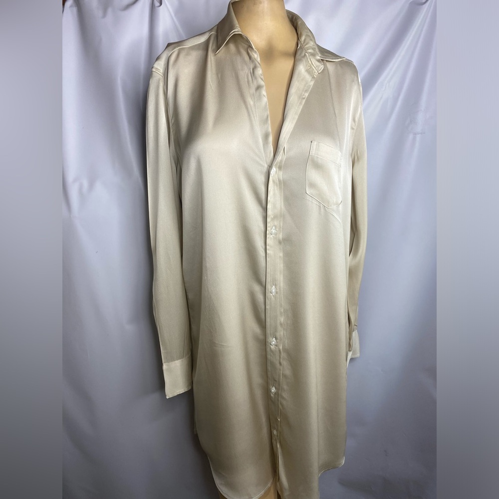 Frank Eileen size XS NWOT silk’s styles mart shirt dress button down women’s